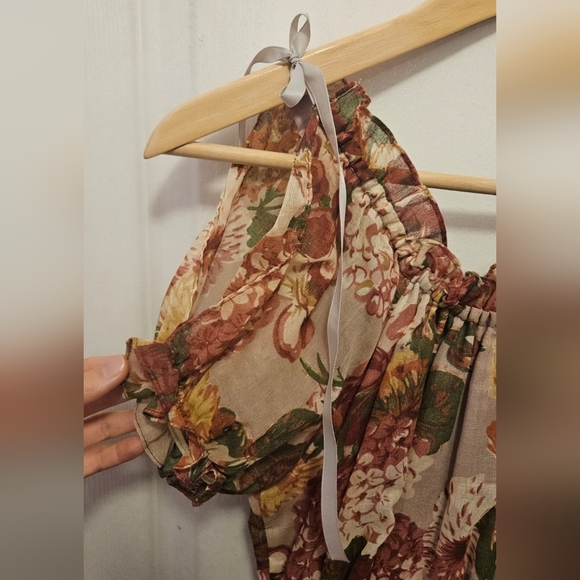 Vintage 1970s Floral Maxi Dress Joseph Ribkoff - Picture 4 of 6